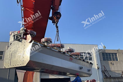 Flotation machine at the delivery site